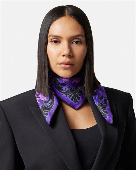 foulard femme versace|versace silk foulards.